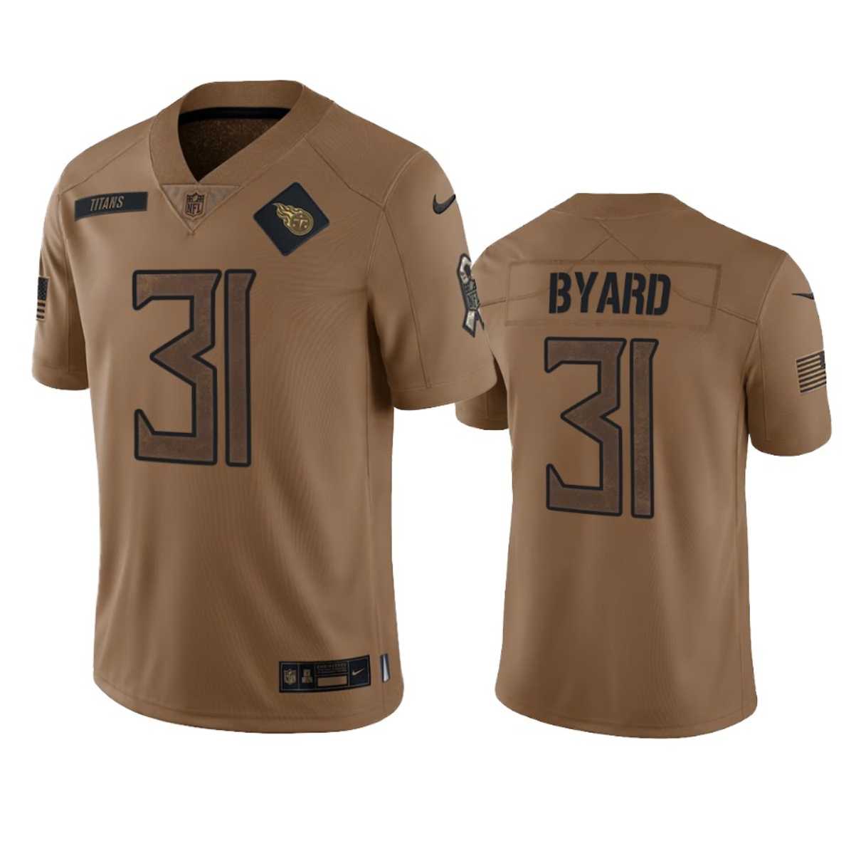 Men%27s Tennessee Titans #31 Kevin Byard 2023 Brown Salute To Service Limited Jersey Dyin->tennessee titans->NFL Jersey
